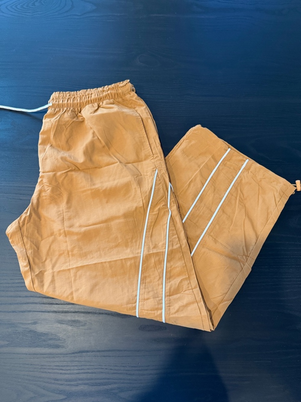 Amazon Mustard Yellow Track Joggers with White Piping